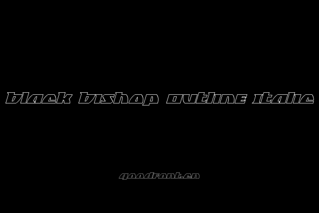 Black Bishop Outline Italic