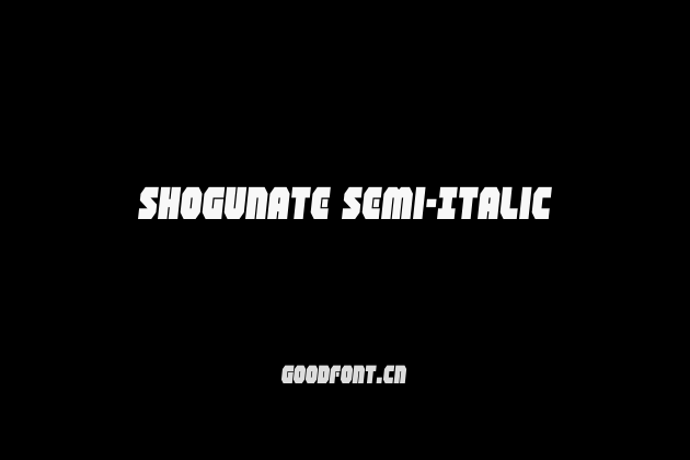Shogunate Semi-Italic