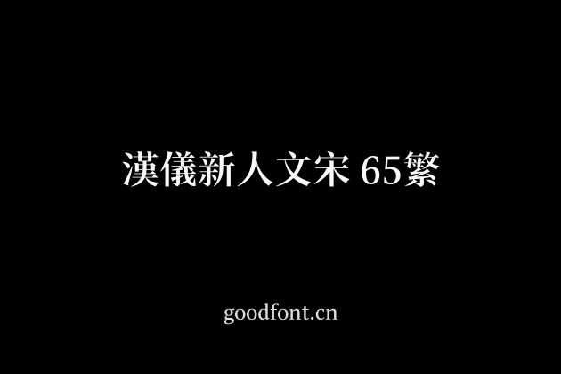 汉仪新人文宋 65繁