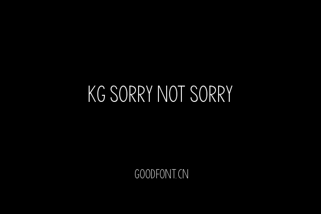 KG Sorry Not Sorry