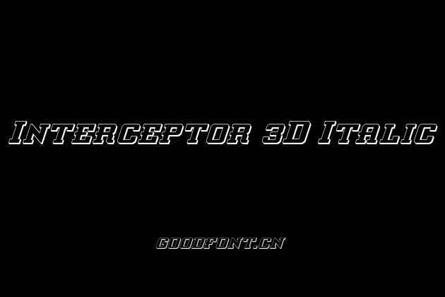 Interceptor 3D Italic