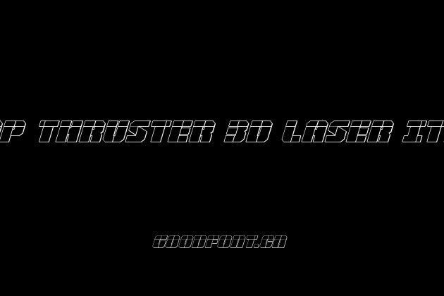 Warp Thruster 3D Laser Italic