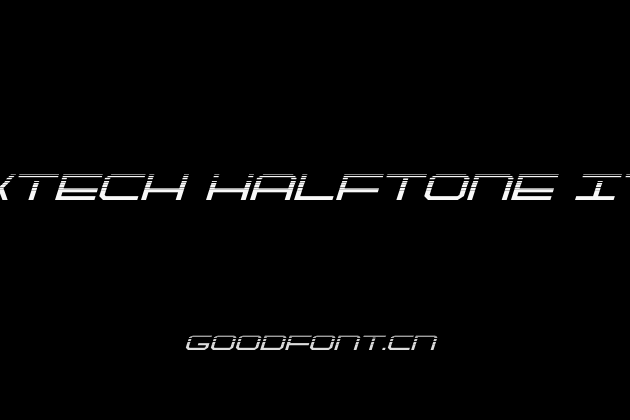 QuickTech Halftone Italic