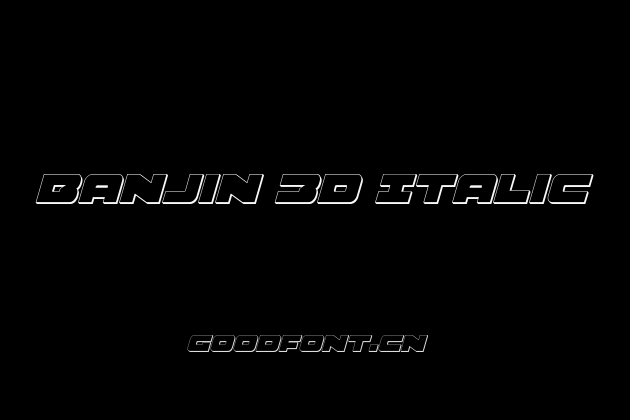 Banjin 3D Italic