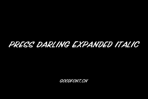 Press Darling Expanded Italic