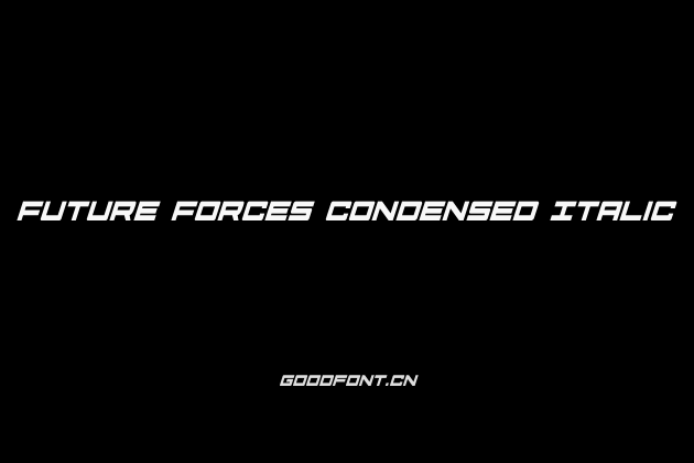 Future Forces Condensed Italic