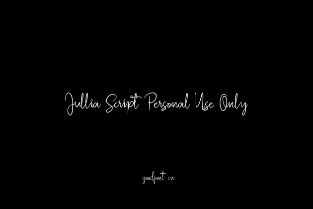 Jullia Script Personal Use Only
