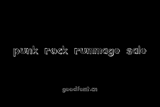 punk rock rummage sale
